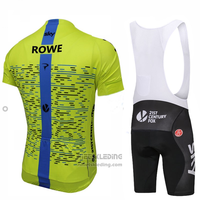 2018 Fietskleding Sky Groen en Blauw Korte Mouwen en Koersbroek